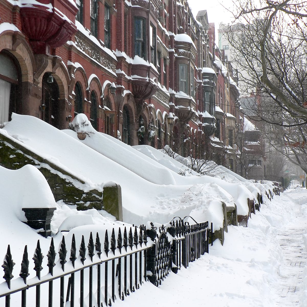 Brooklyn Apartment buildings after snowstorm
